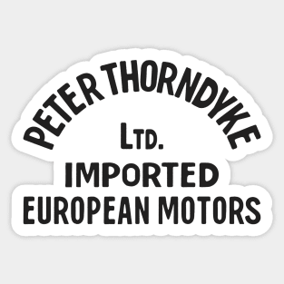 Peter Thorndyke - European Motors (Black) Sticker